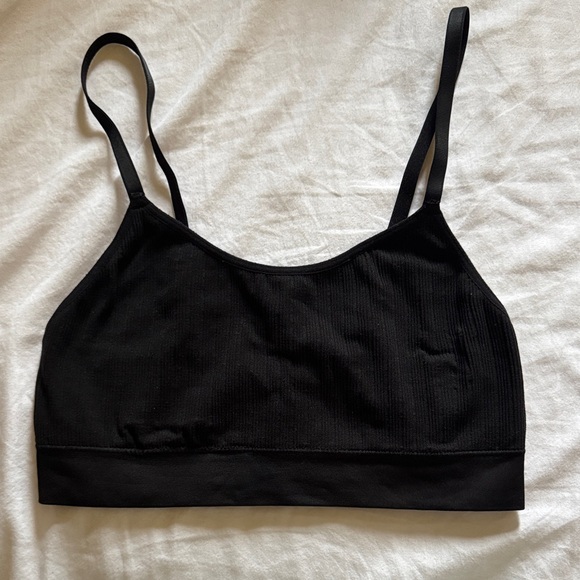 Auden Black Ribbed Bralette - Picture 1 of 3